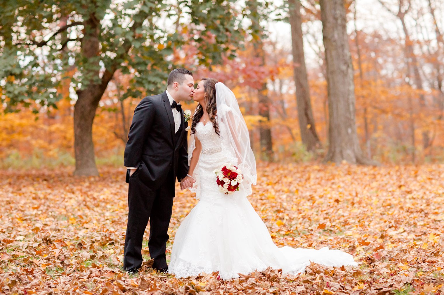 fall wedding at Frelinghuysen Arboretum