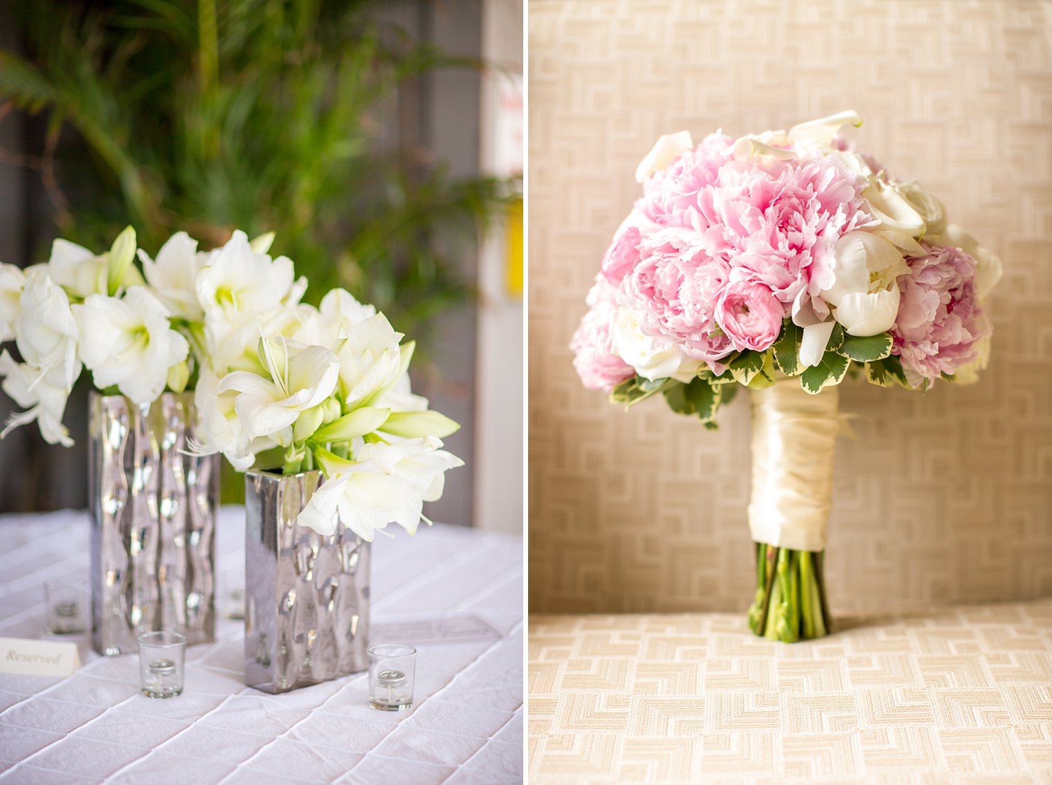 White rose bridal bouquet photo