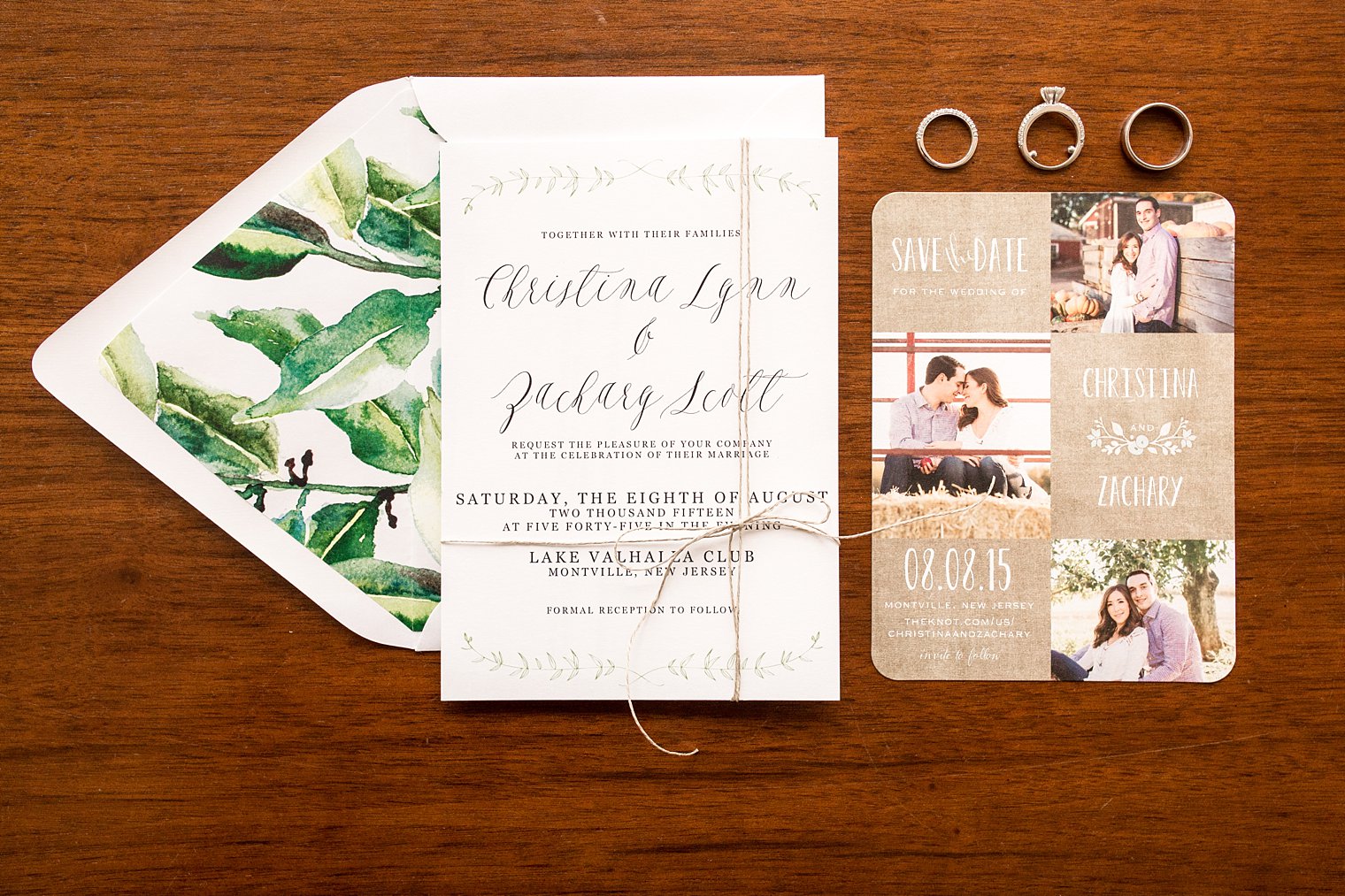 Rustic wedding invitation photo