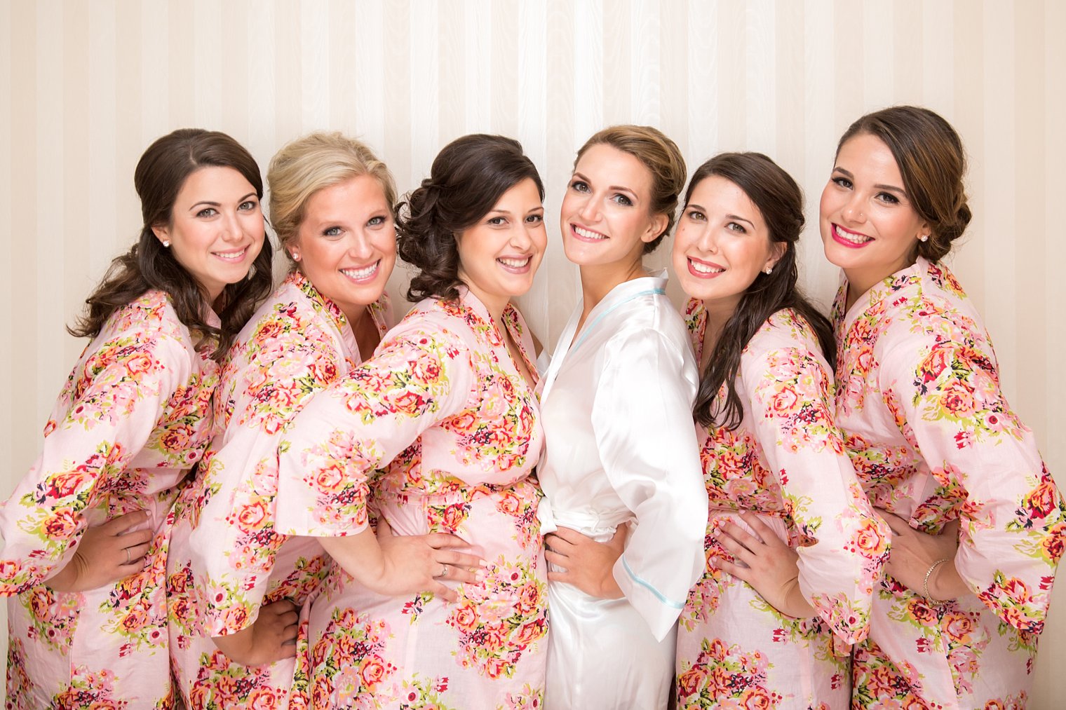 pink bridesmaid robes