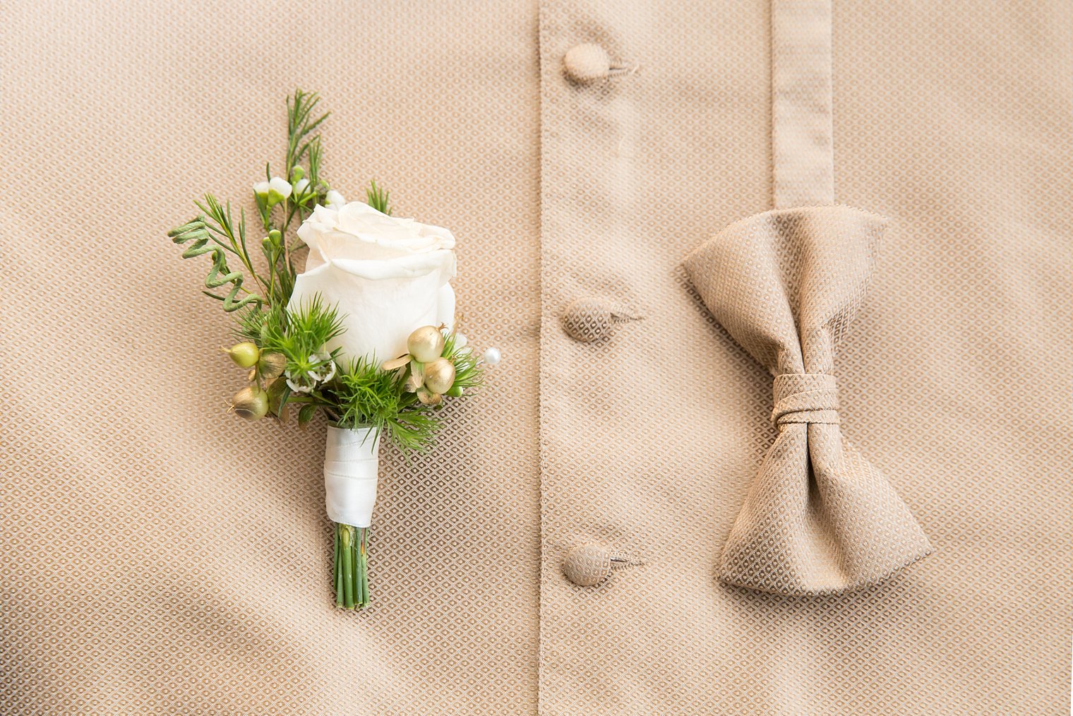 beige groom wedding day details photo