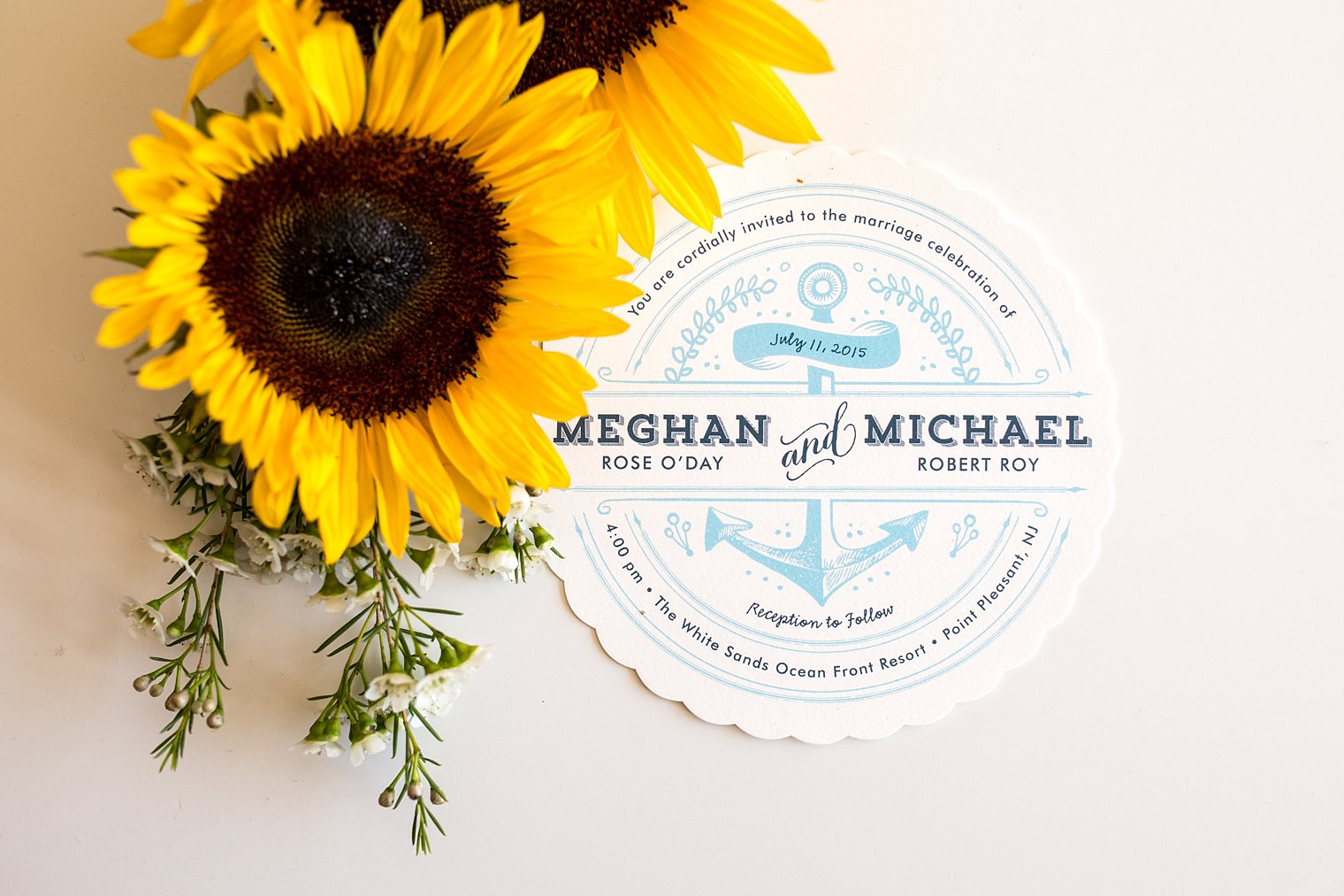 turquoise nautical wedding invitation photo