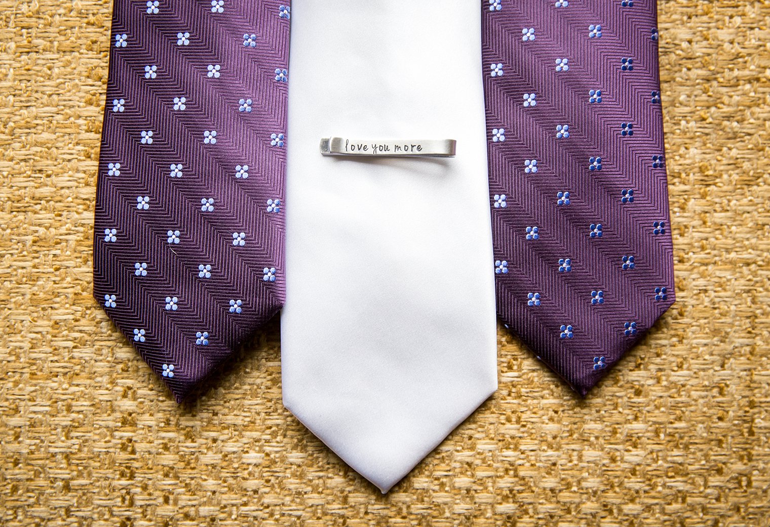groom tie clip photo