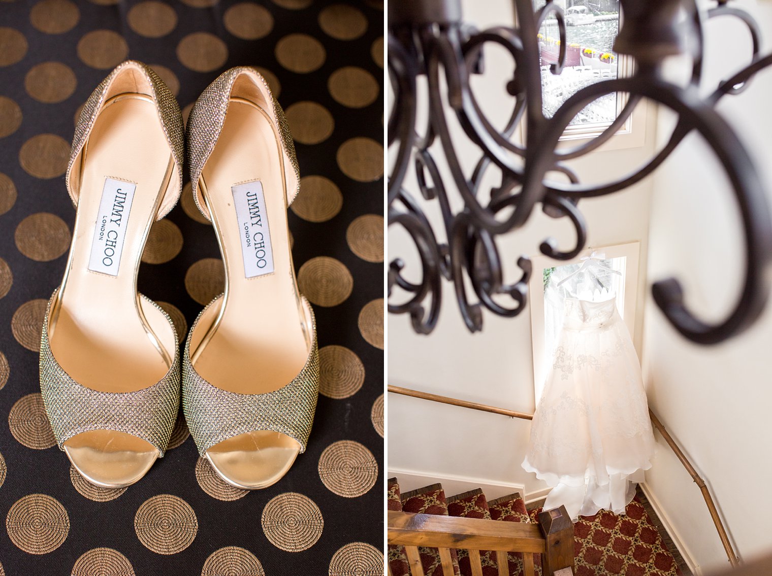 jimmy choo wedding shoes in gold photo