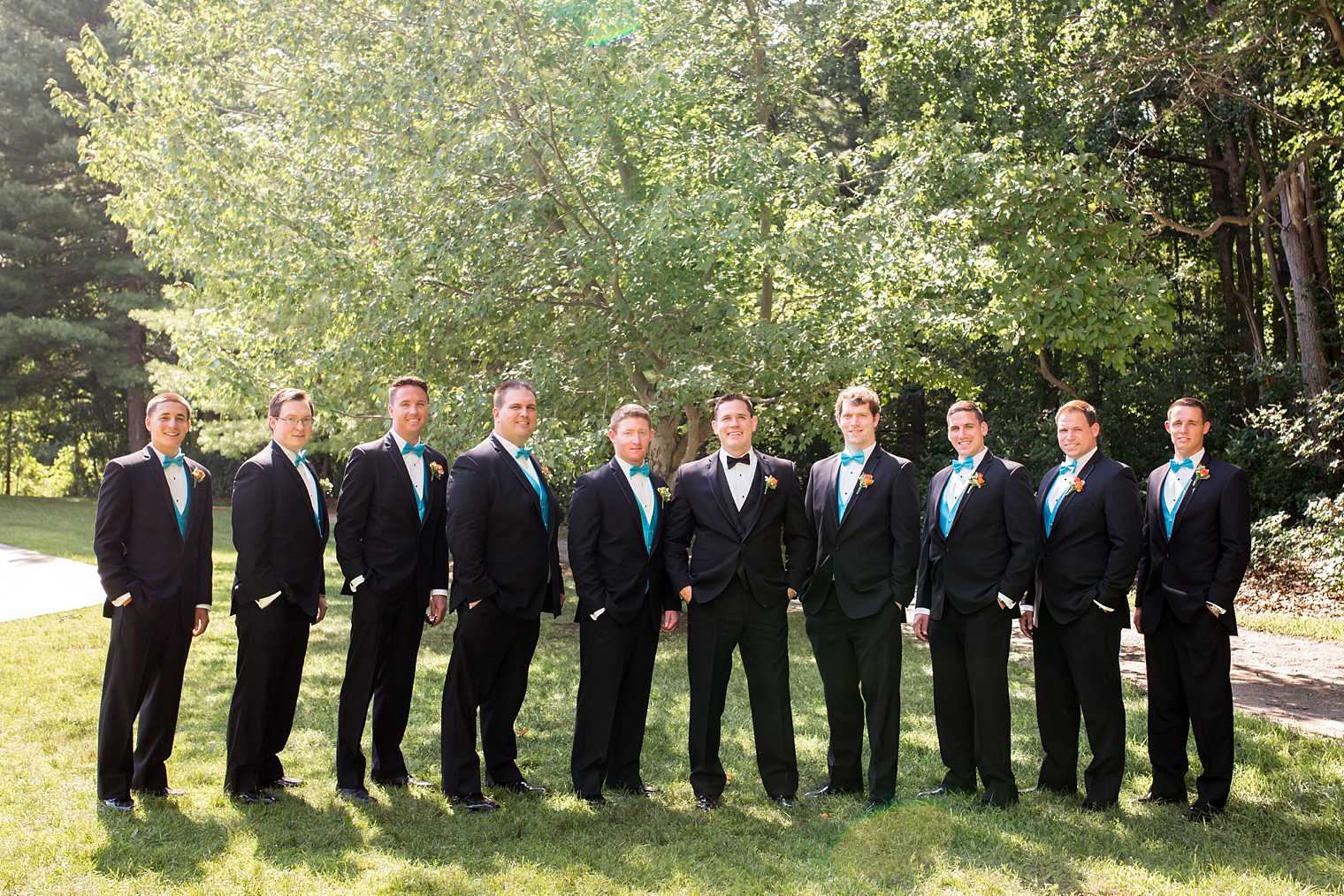 Turkey Swam park groomsmen photo