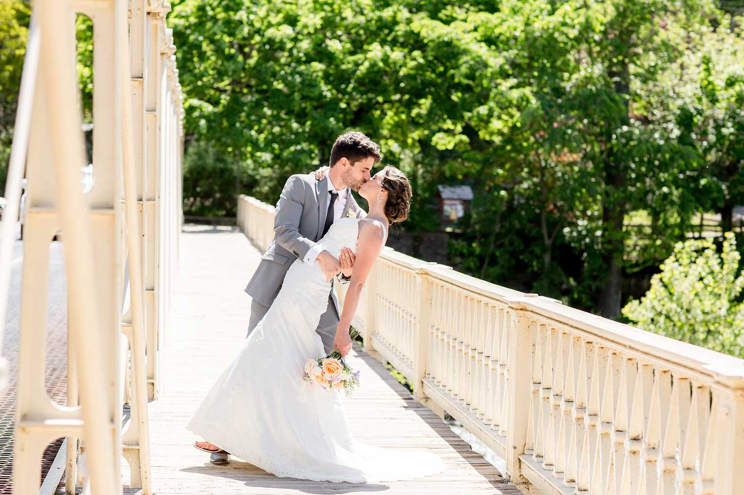 Red Mill Museum bride and groom photo