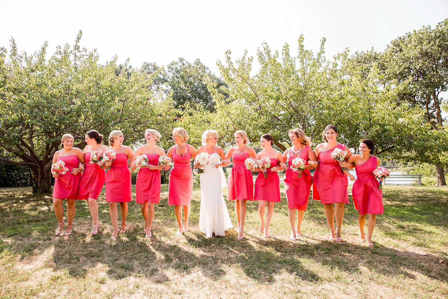 Spring lake NJ summer wedding bridesmaid photo