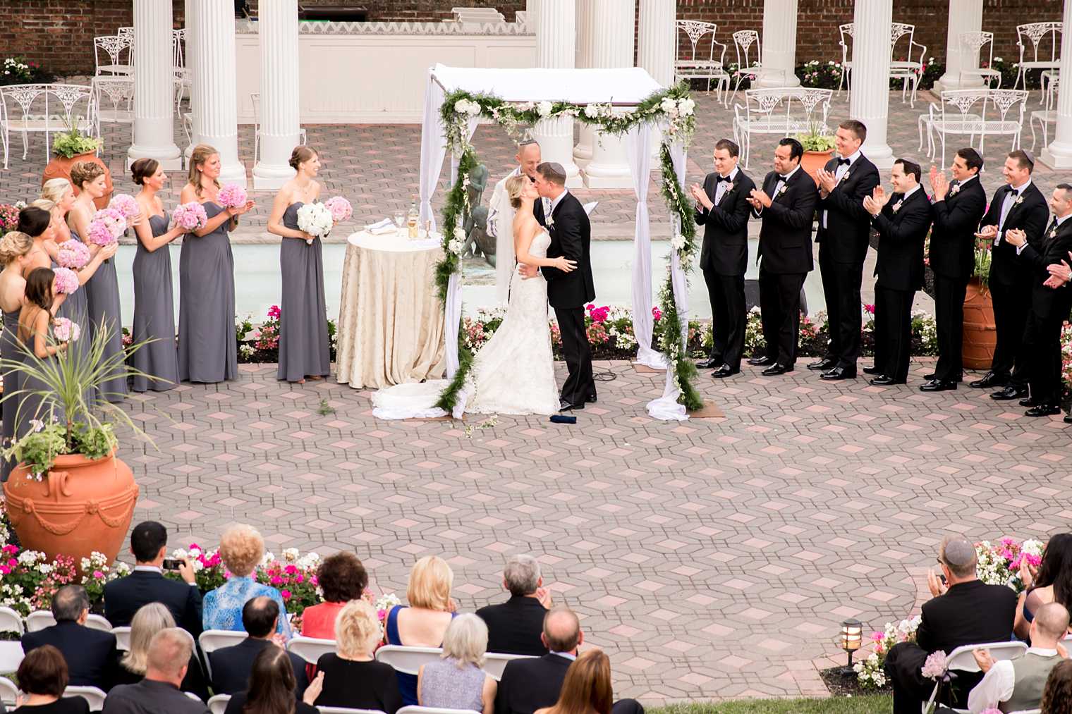 Outdoor reception at Shadowbrook photo