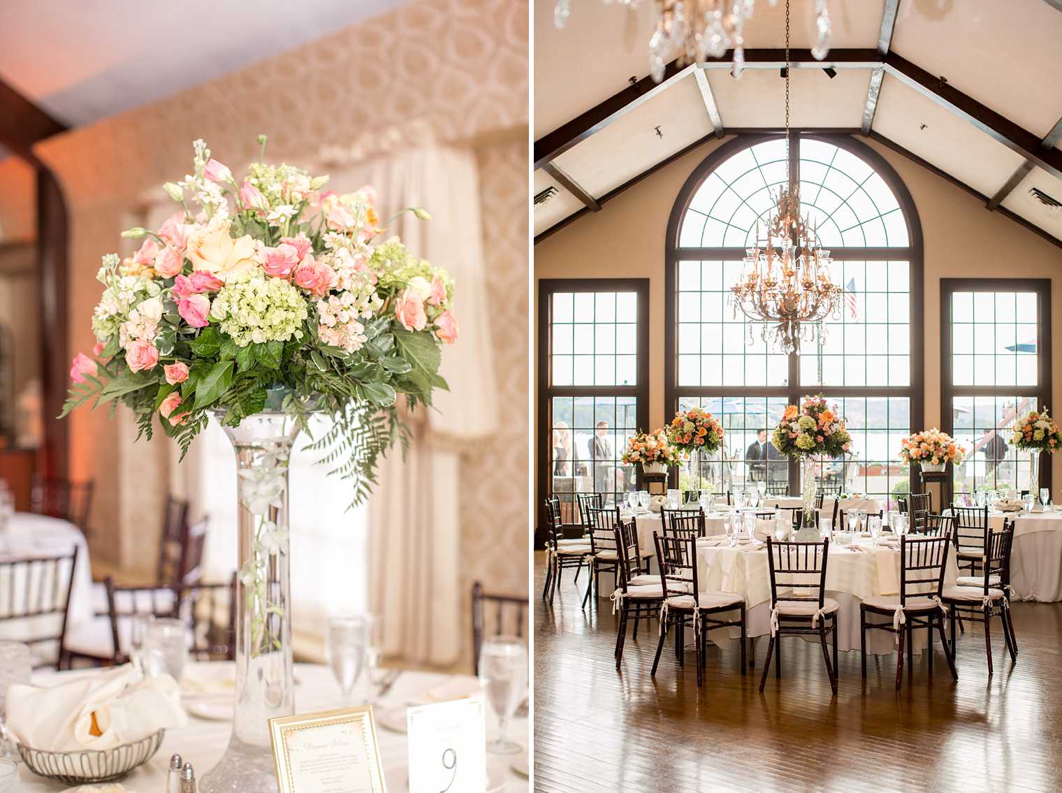 Lake Mohawk country club reception decor photo