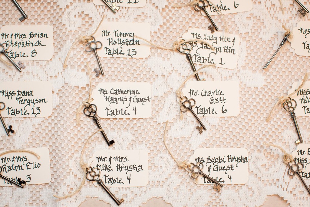 Escort Cards on Skeleton Keys