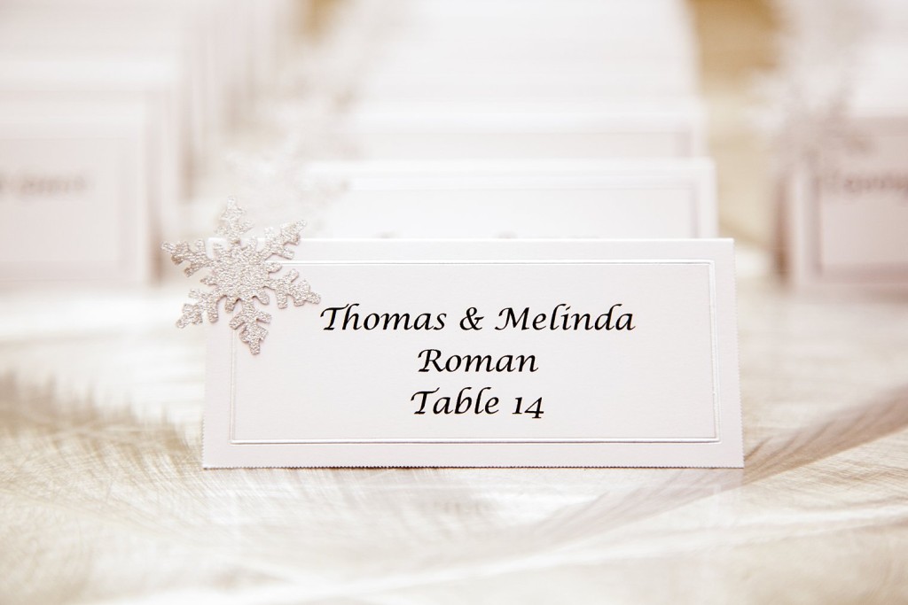 Snowflake Escort Cards