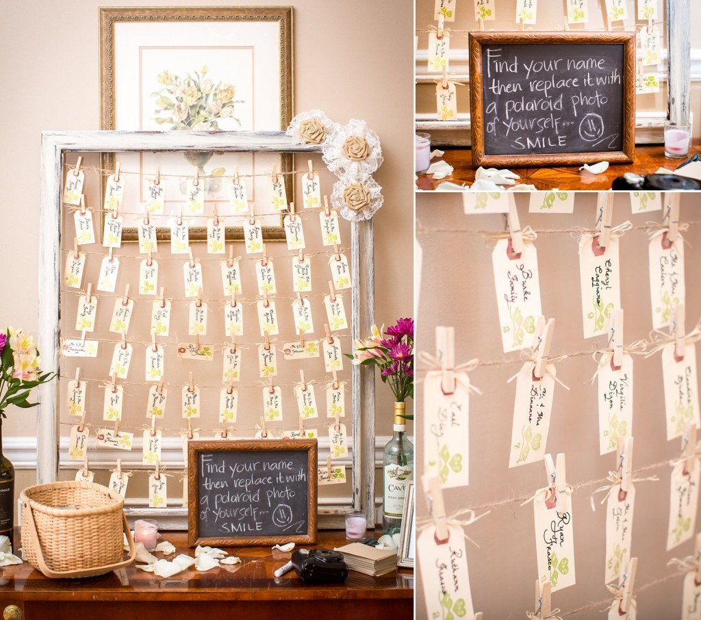 Interactive Escort Card Display | Polaroid Seating Cards Idea