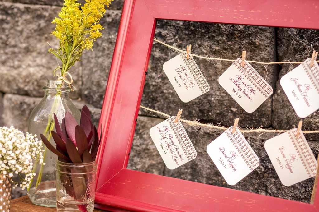  Escort Cards in Empty Frames