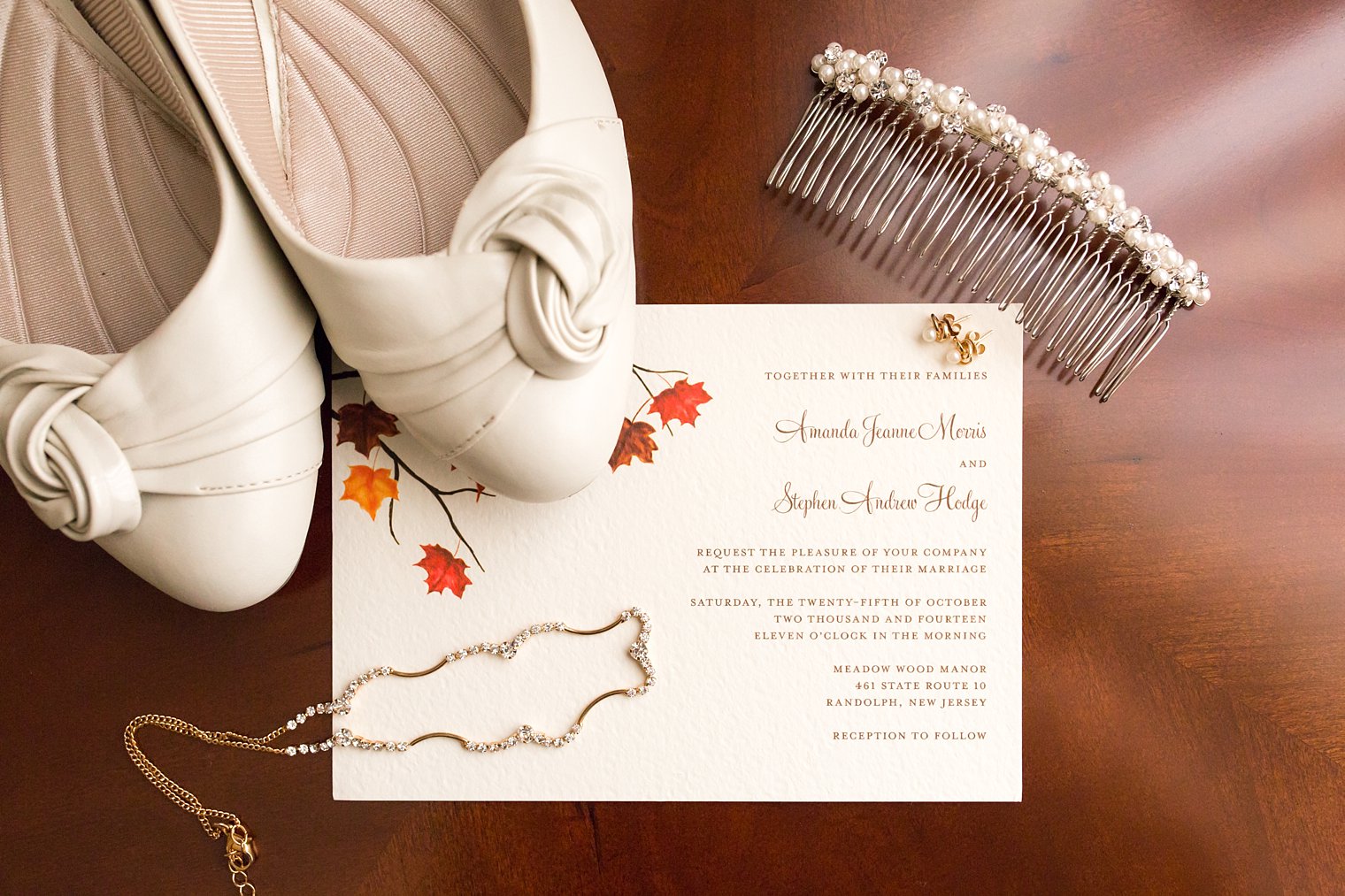 Meadow Wood Manor Wedding Invitation Photo