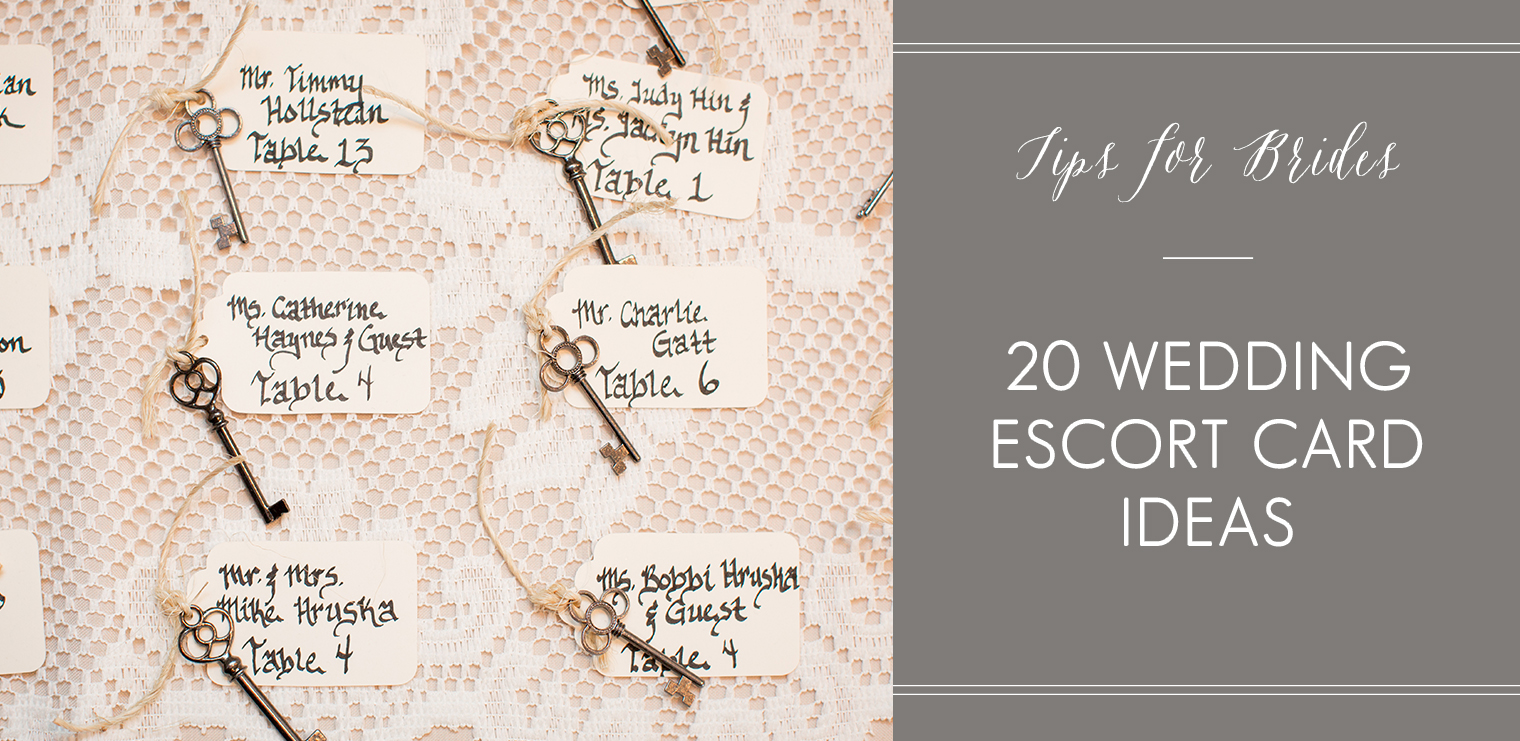 20 Wedding Escort Card Ideas