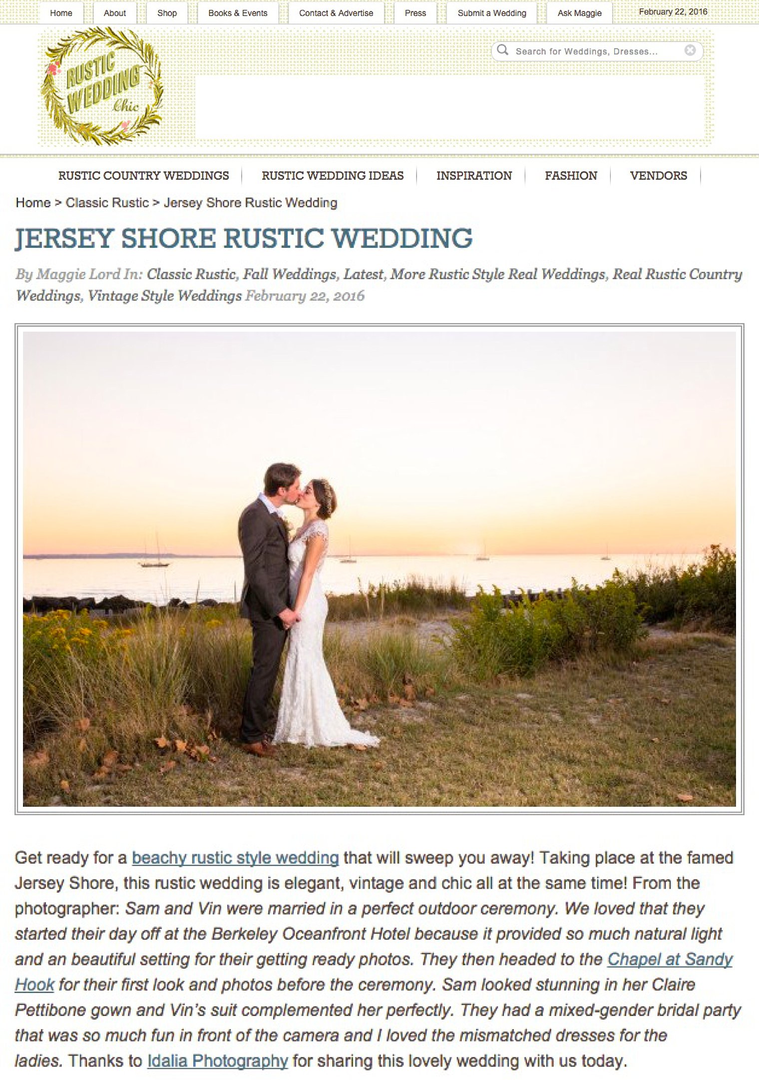 Jersey Shore Wedding Photos