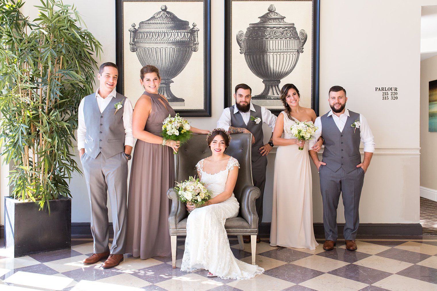 Jersey Shore Wedding Photos mixed gender bridal party