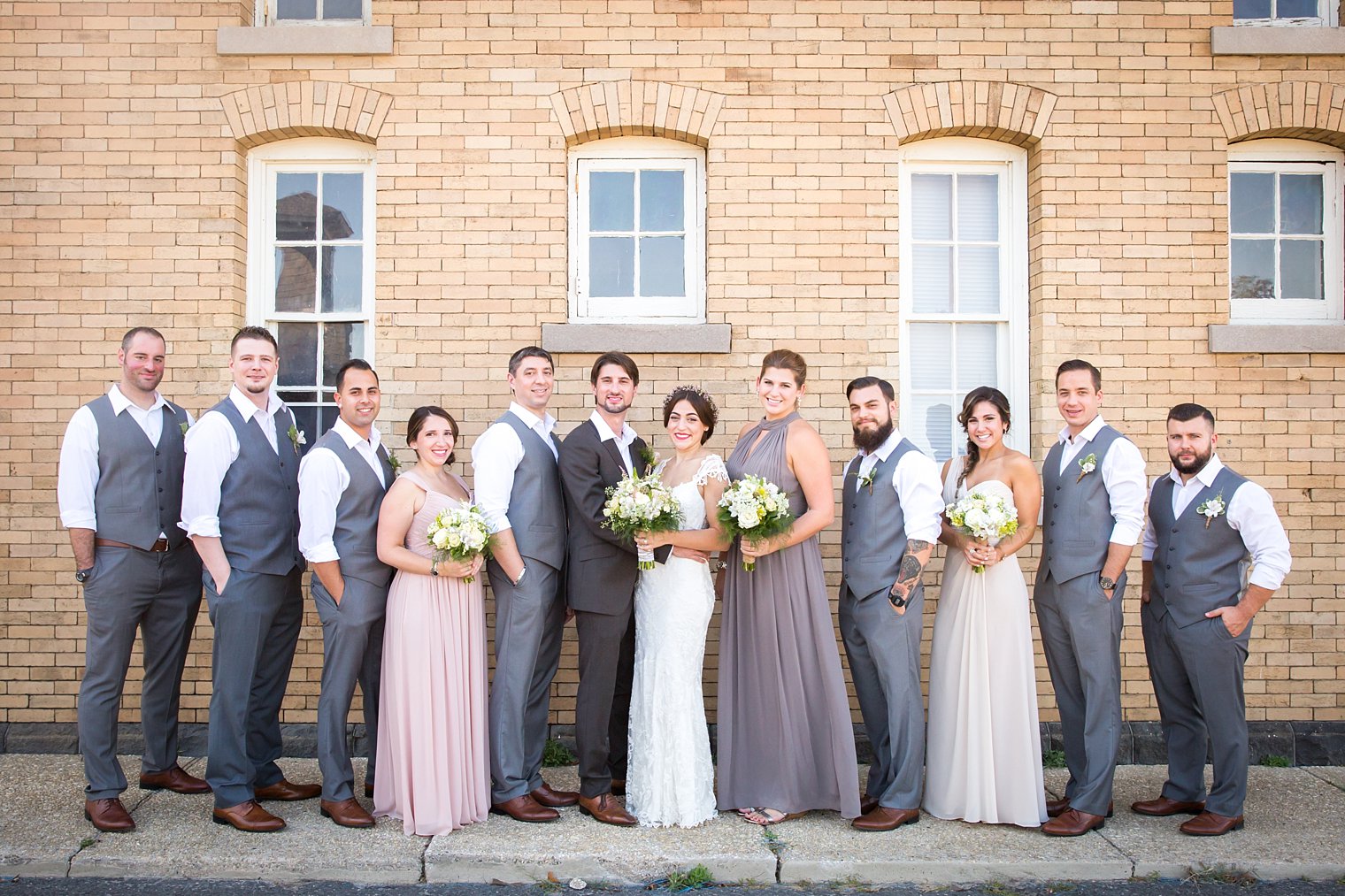 Jersey Shore Wedding Photos of bridal party