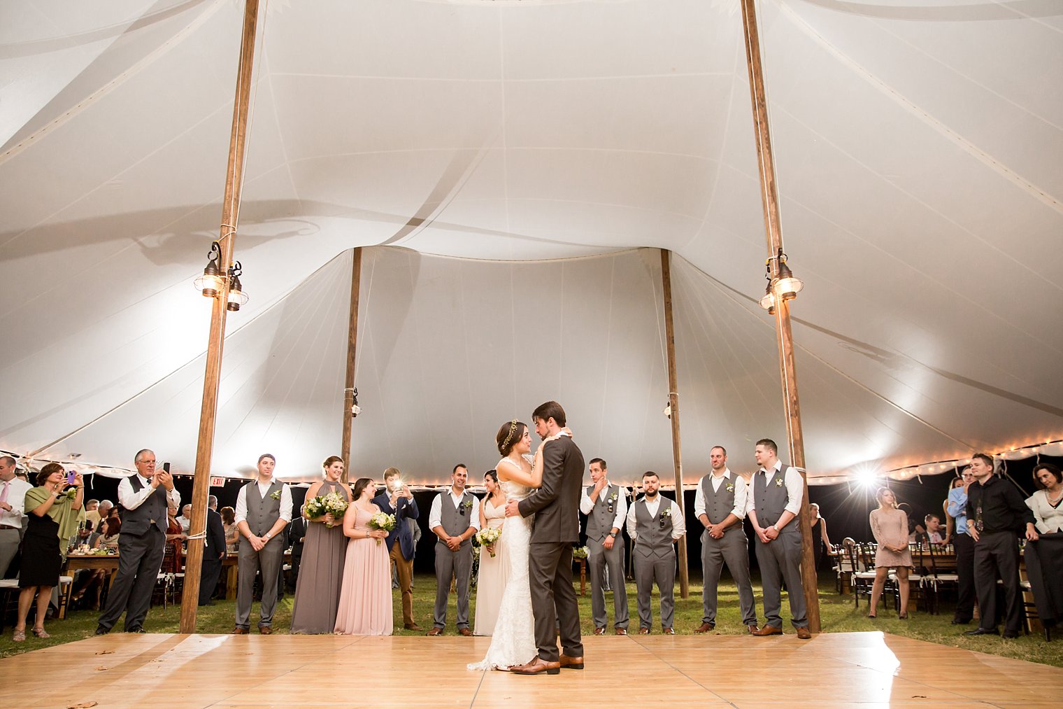 Jersey Shore Wedding Tented Reception