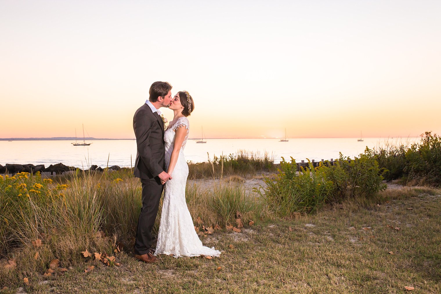 Jersey Shore Wedding Sunset Photo