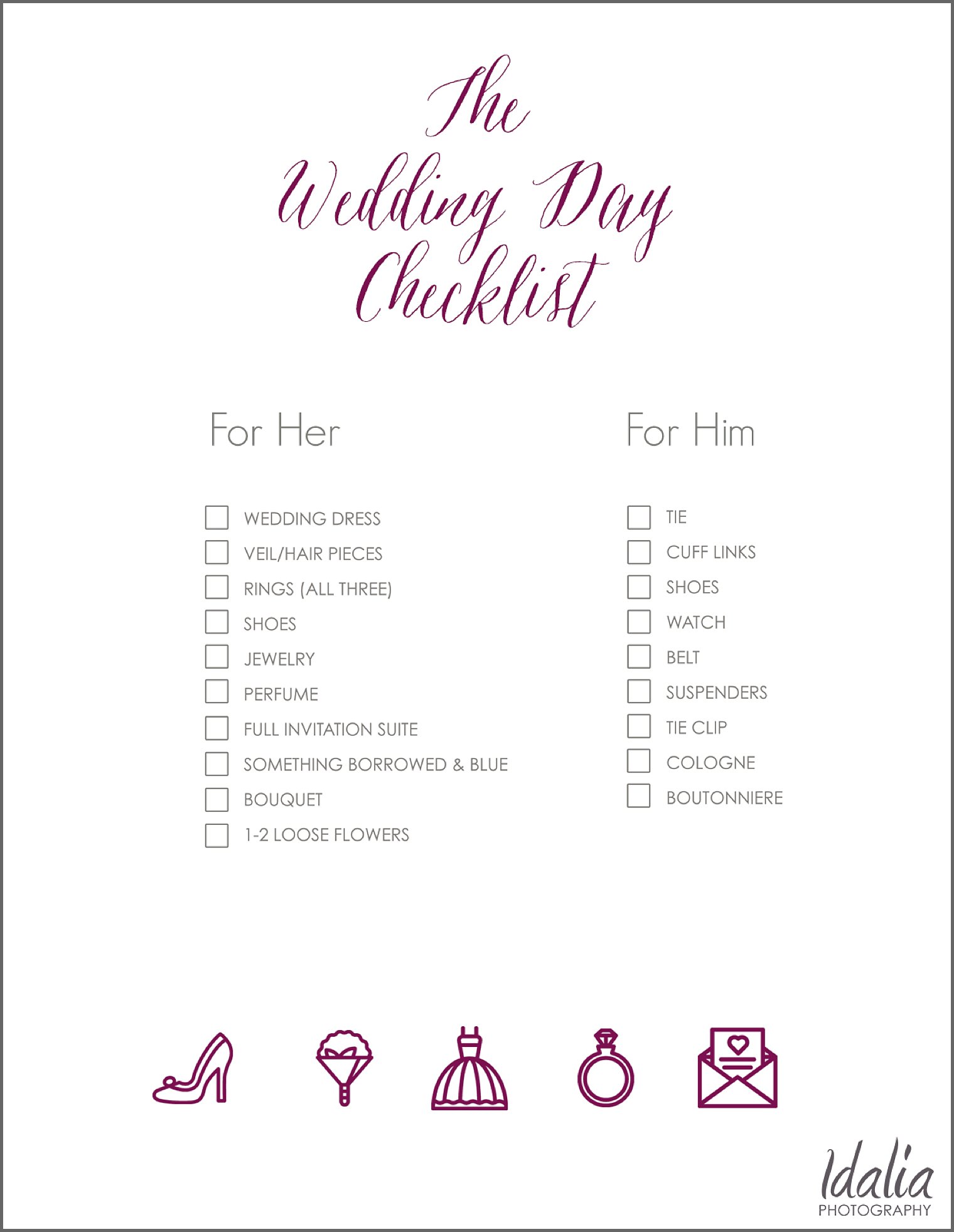 The Wedding Day Checklist Tips for Brides