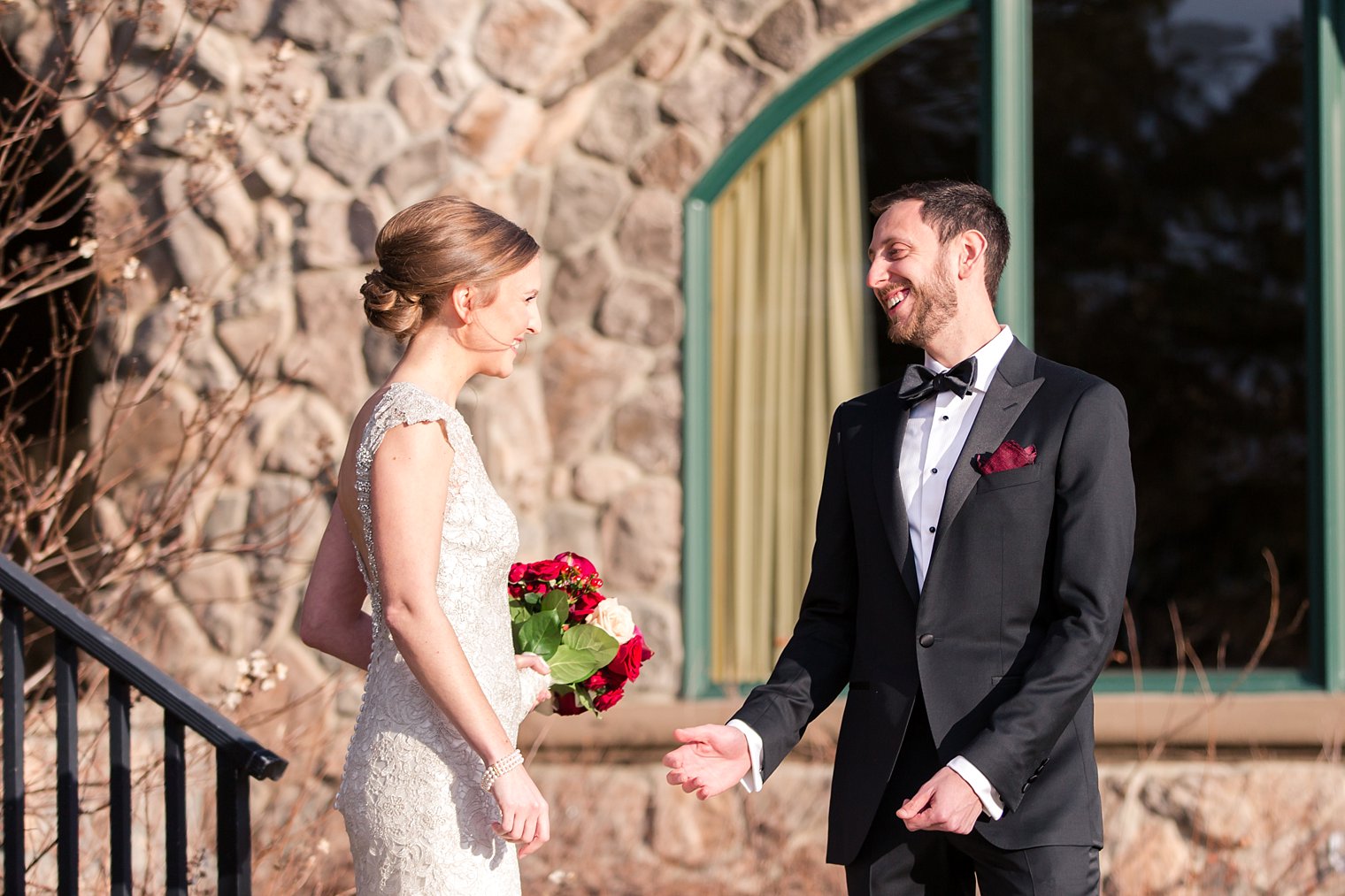 Grand Cascades Lodge Wedding Photos of first look