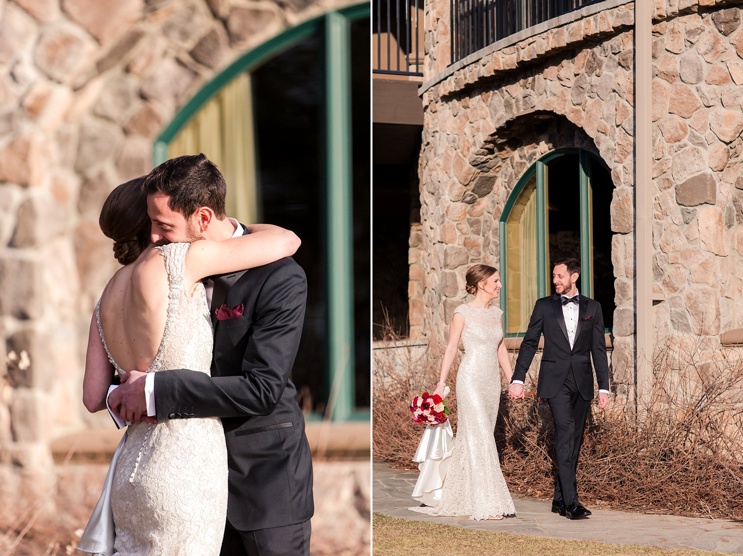 Grand Cascades Lodge Wedding Photos of bride and groom