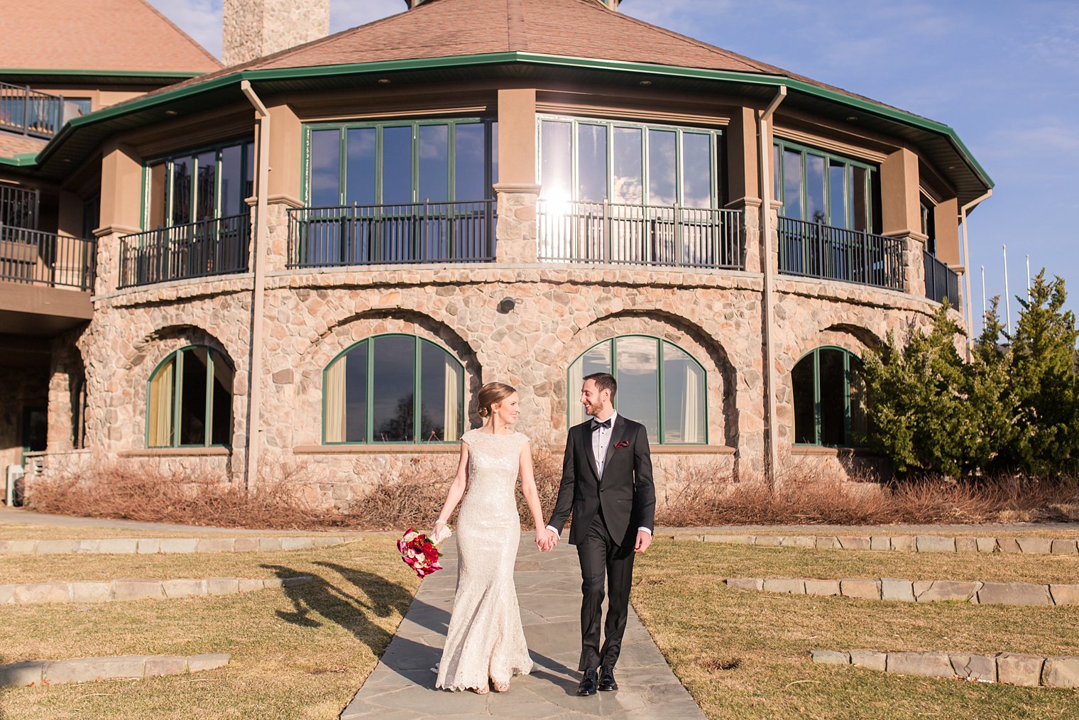 Grand Cascades Lodge Wedding Photos of bride and groom