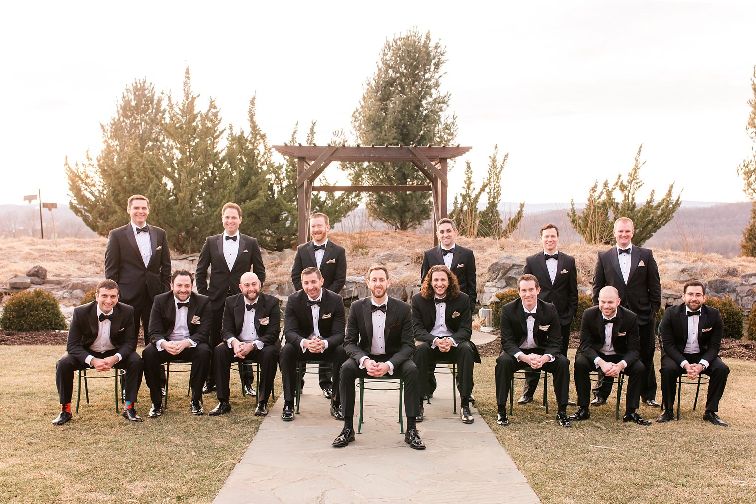 Grand Cascades Lodge Wedding Photos of large bridal party