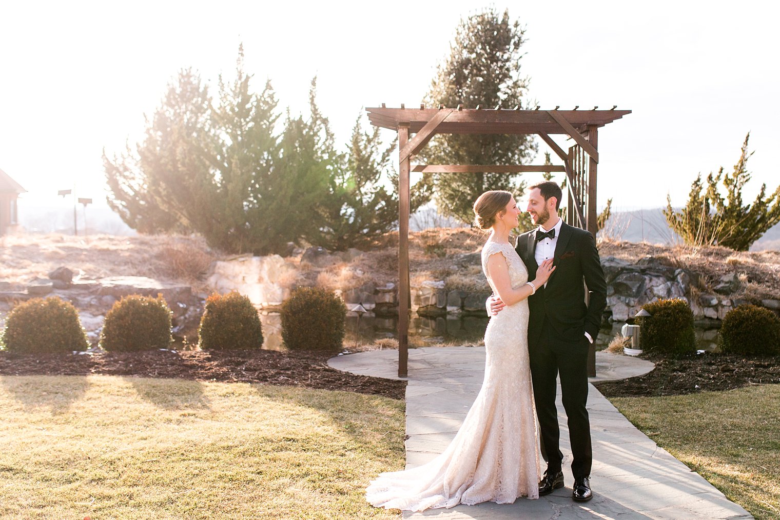 Grand Cascades Lodge Wedding Photos of beautiful sunset