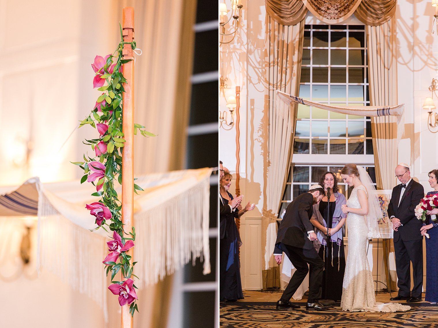 Smashing the glass wedding photo