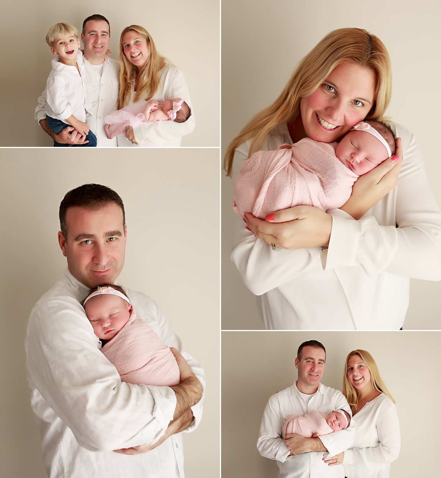 family photos with newborn girl
