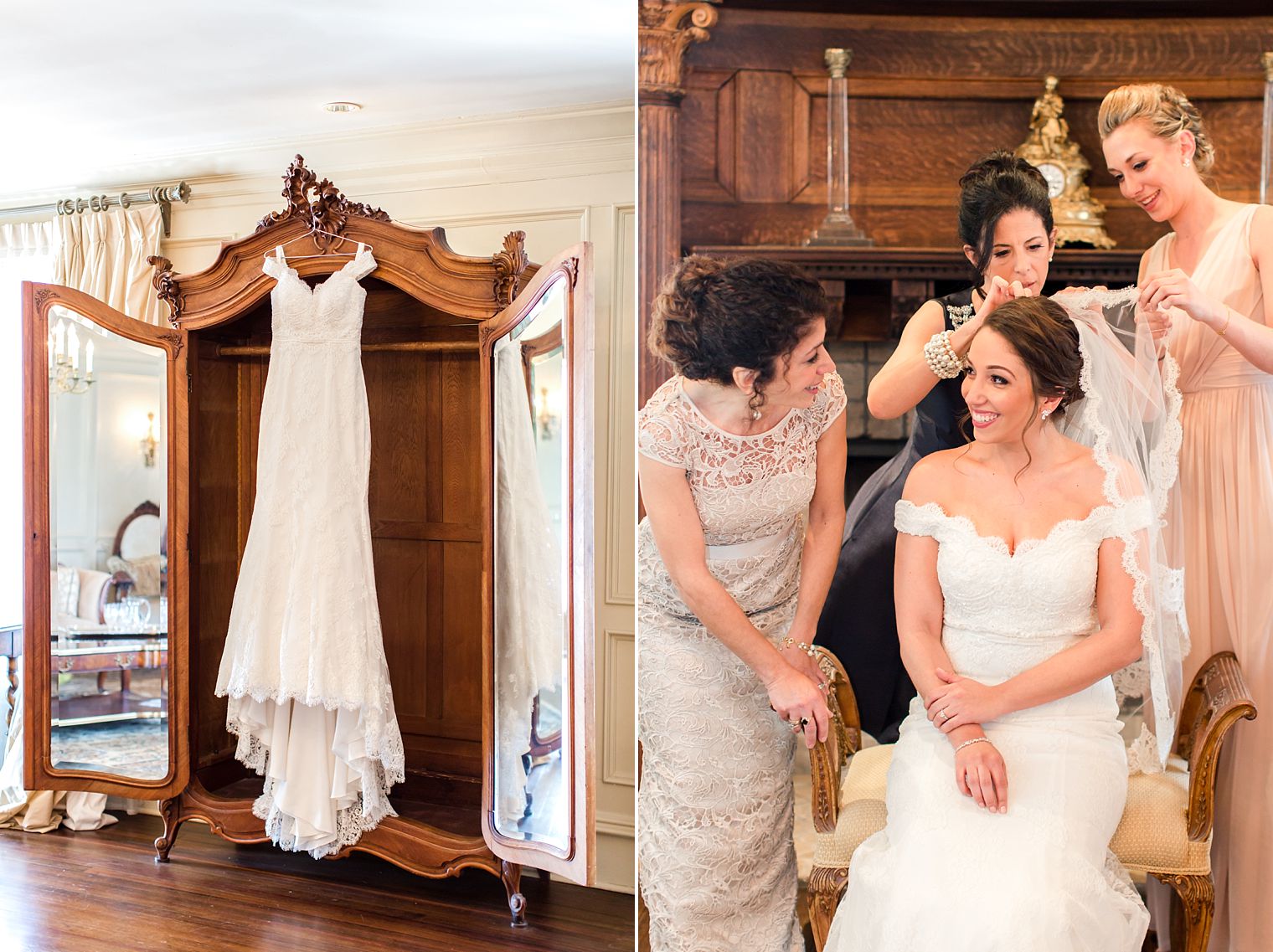 Getting ready in the bridal suite