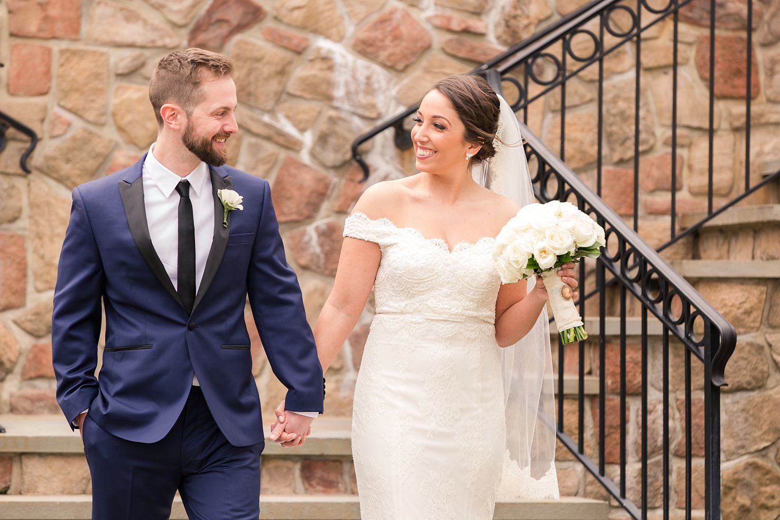 Bride and groom in Florham Park NJ Venue