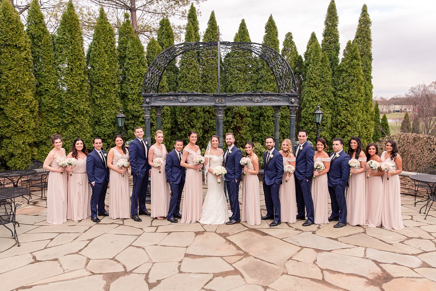 Large bridal party photo