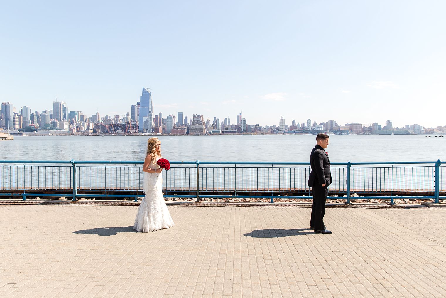 First Look photos with NYC skyline