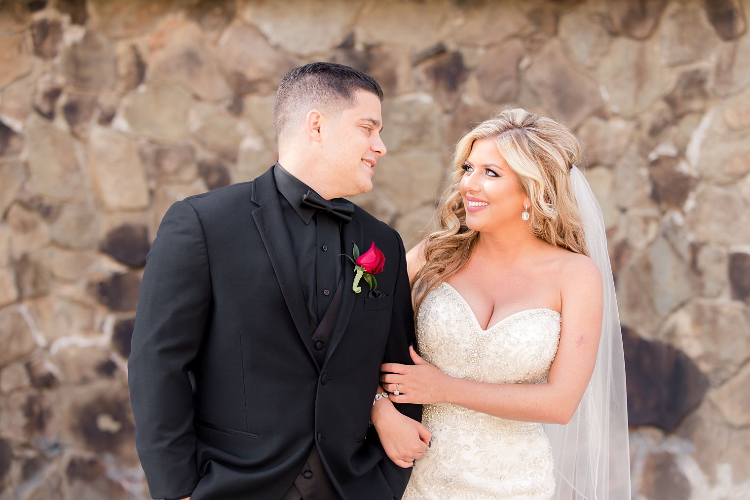 Cute bride and groom photo