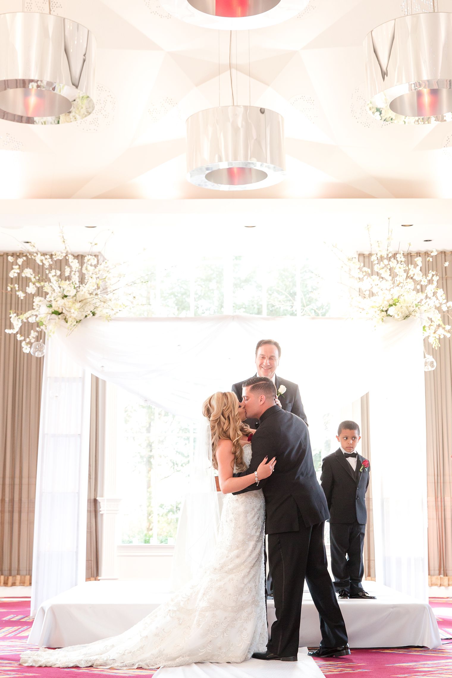 Westmount Country Club Wedding Photos of Ceremony First Kiss