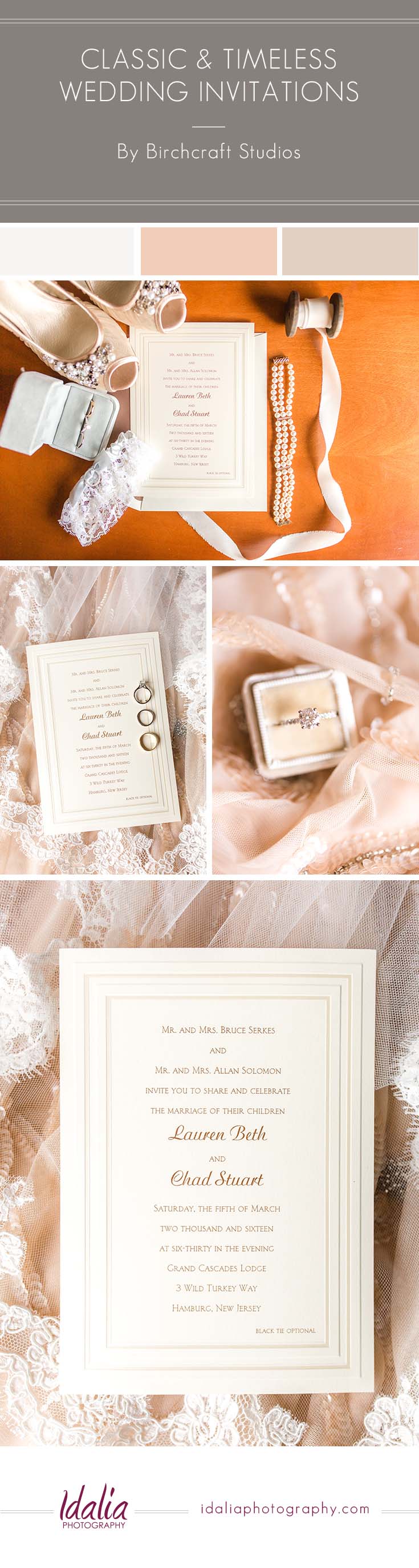 Invitations by Birchcraft Studios | Photos by Idalia Photography