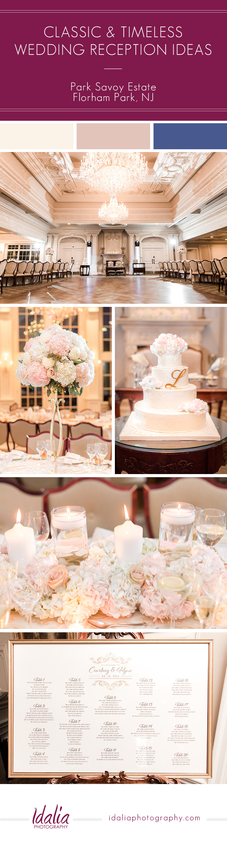 Park Savoy Estate Wedding Reception Decor | Photo by Idalia Photography