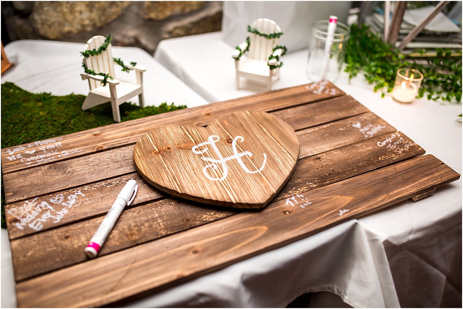 Rustic Chalkboard Guestbook Idea