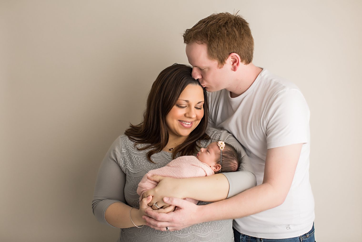 Family portrait with newborn