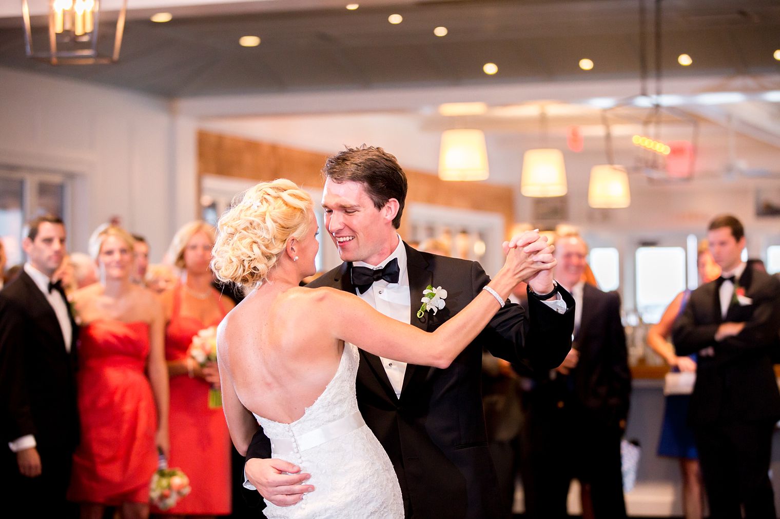 Rumson Country Club Wedding photo of bride and groom