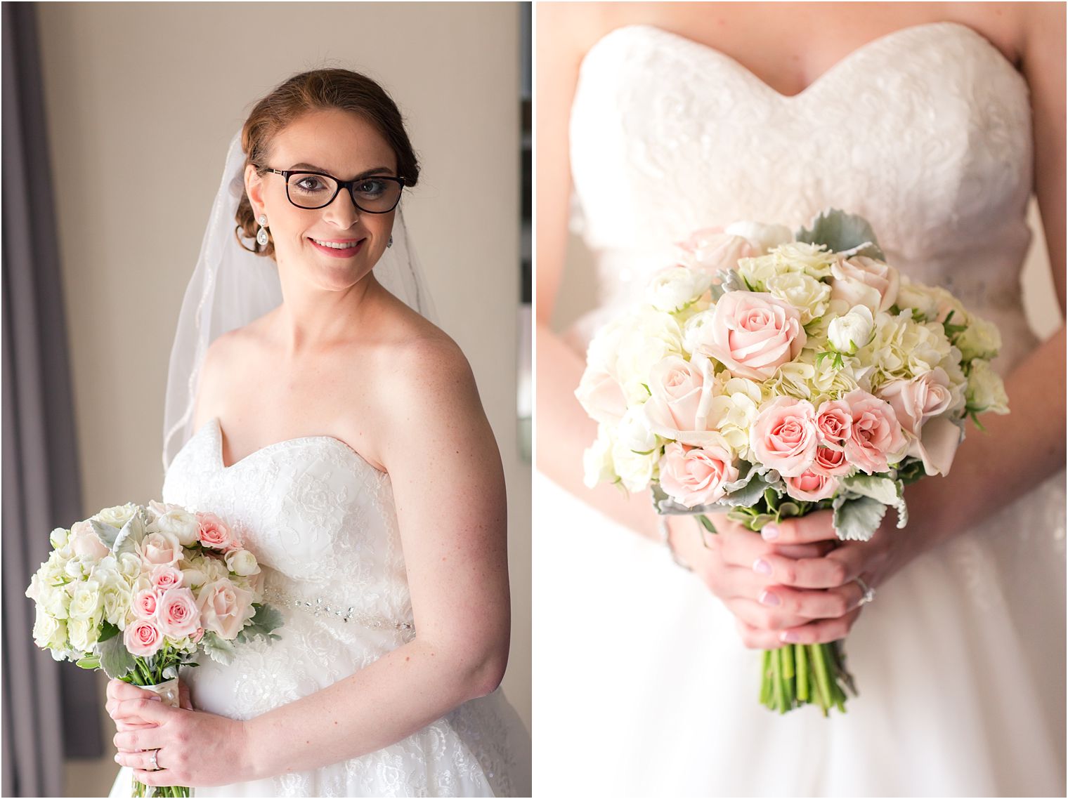 Bridal portrait with bouquet by Monday Morning Flower & Balloon Co.