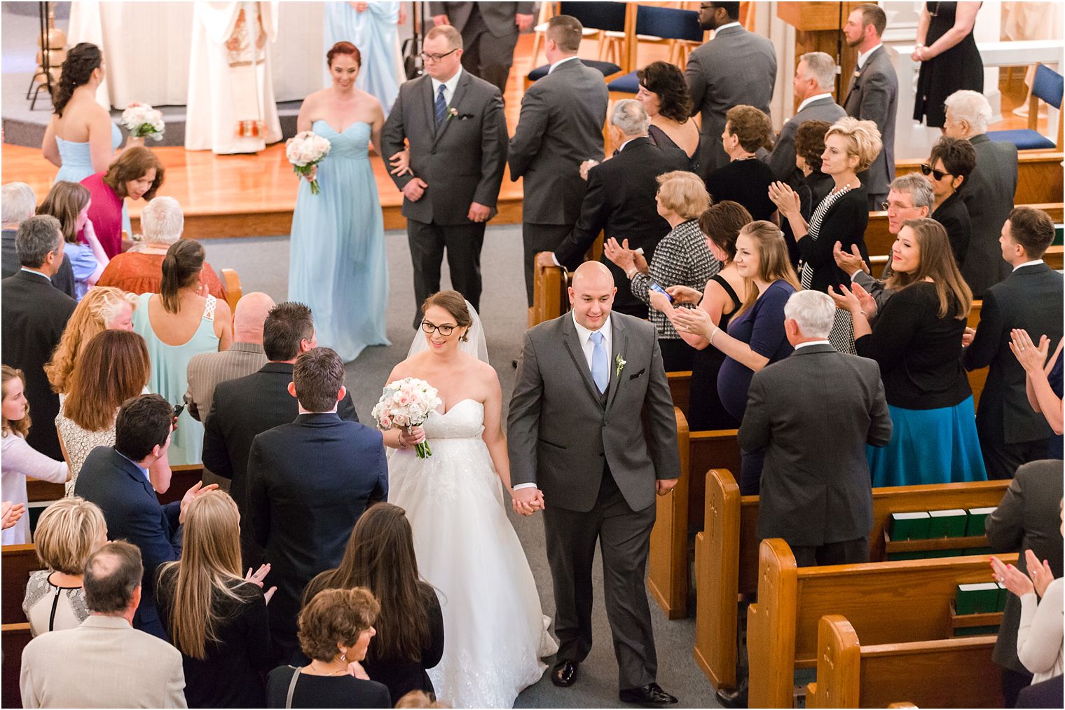 Recessional of bride and groom