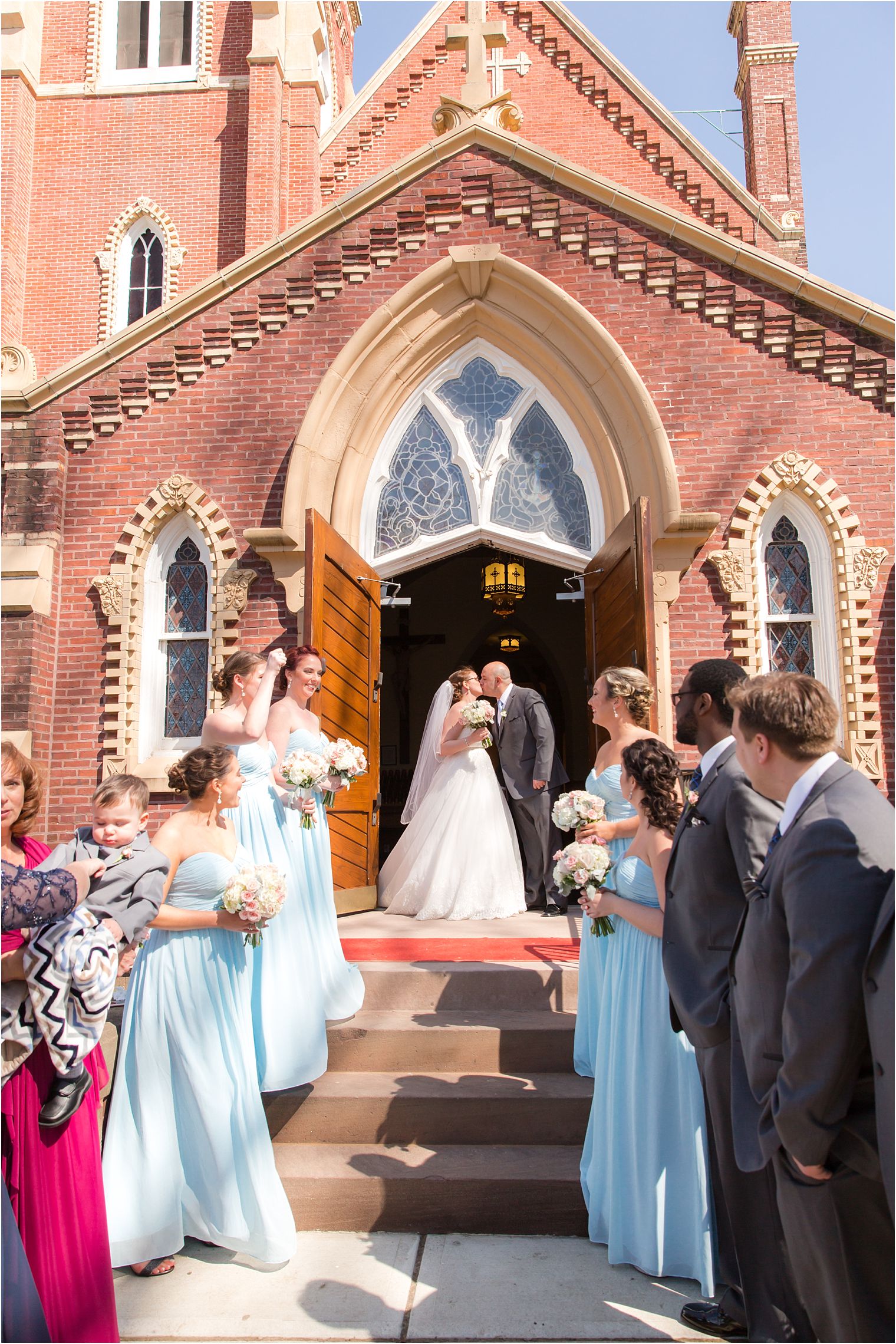Church exit of bride and groom