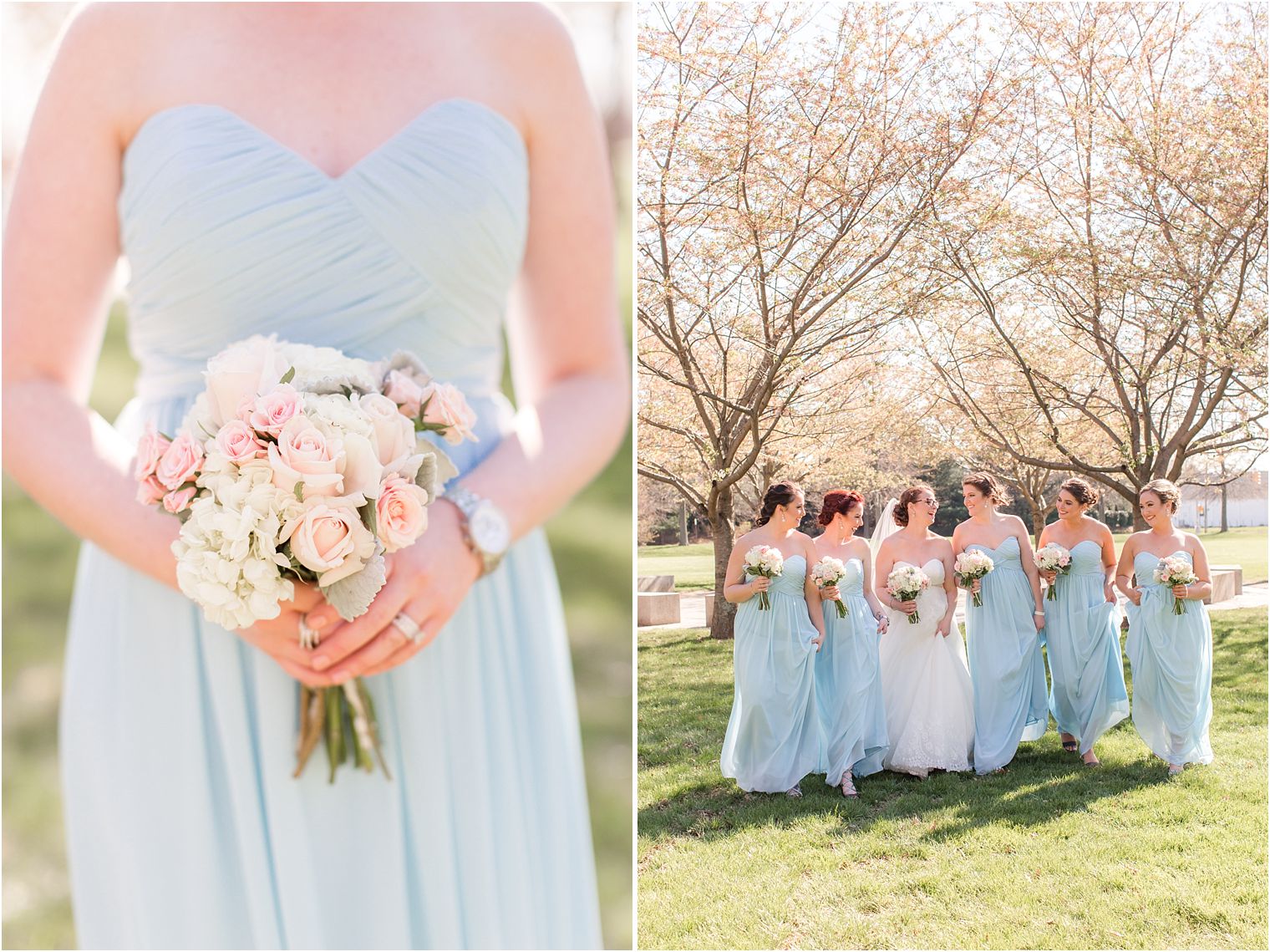 Bridesmaids with bouquets by Monday Morning Flower & Balloon Co.