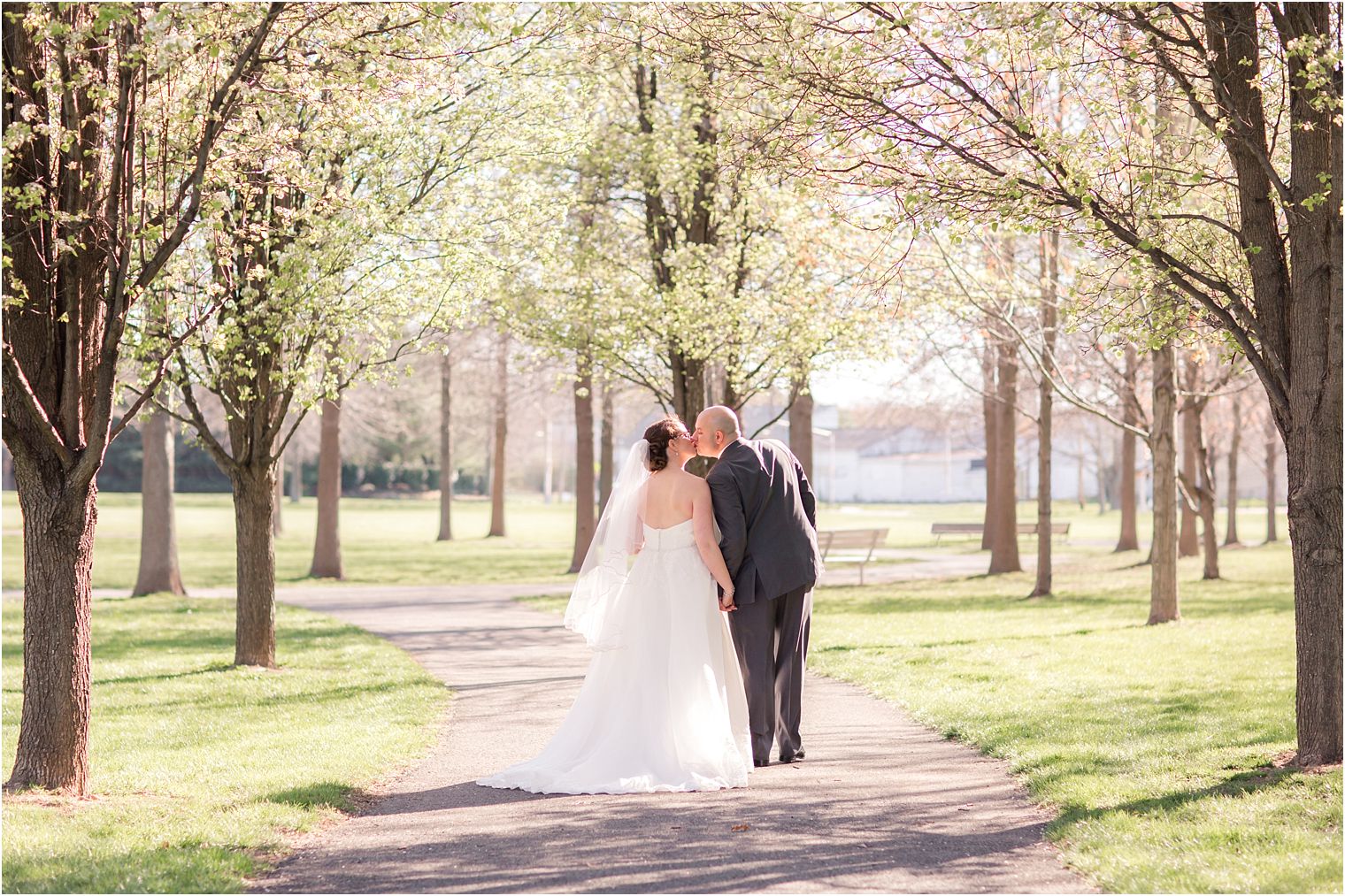 Romantic portrait of married couple 