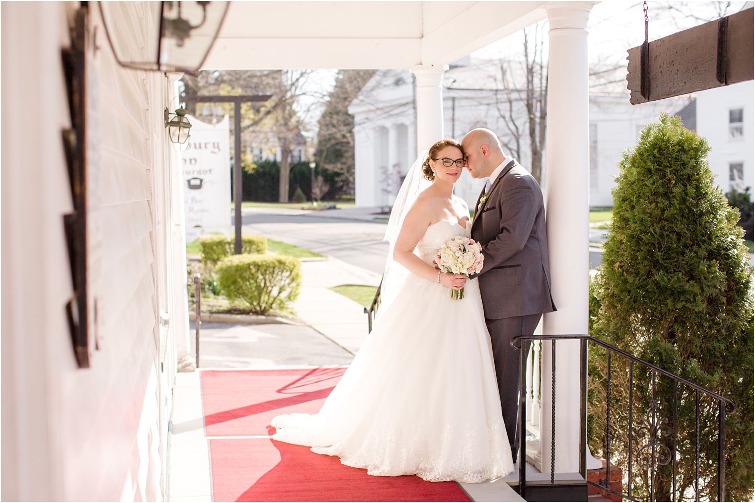 Bride and groom at Cranbury Inn