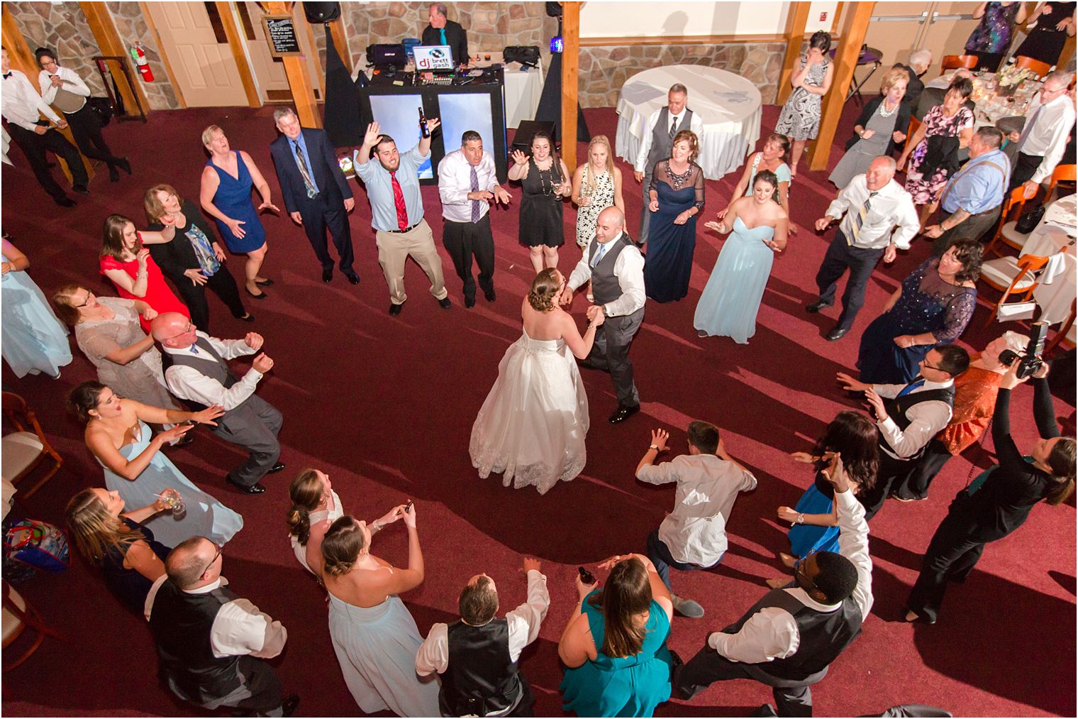 Bride and groom dancing at Cranbury Inn Reception